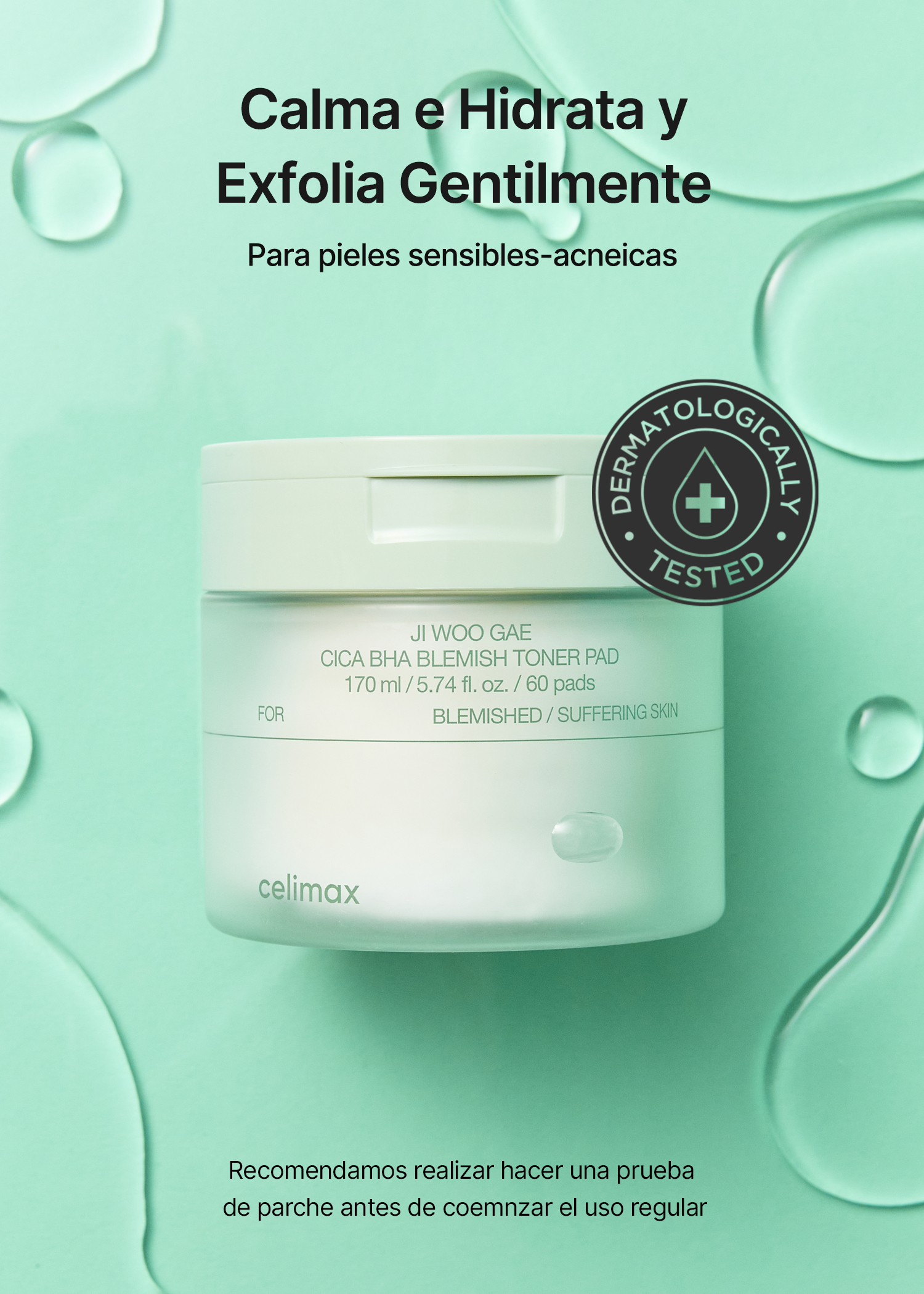 Ji Woo Gae Cica BHA Blemish Toner Pad